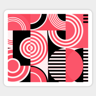 Pink Geometric Abstract Sticker